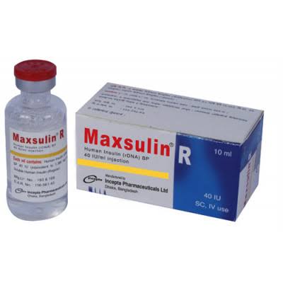 Picture of Maxsulin R 40 IU/ml 10ml Vial